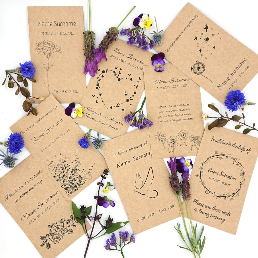 Mixed memorial seed packets